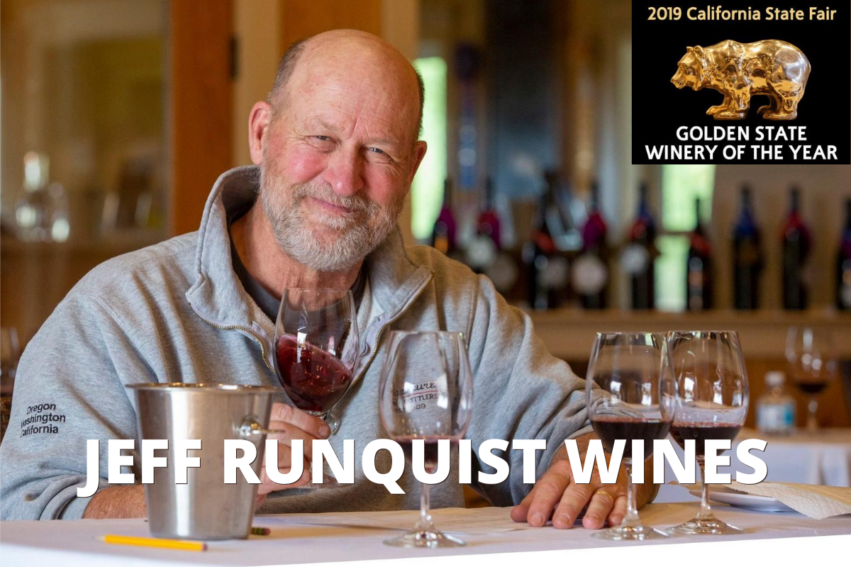 Jeff Runquist tasting wines at the winery