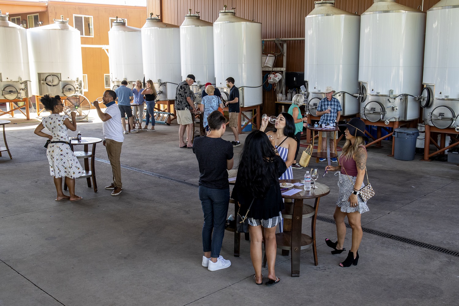 outdoor wine tasting at Jeff Runquist Wines