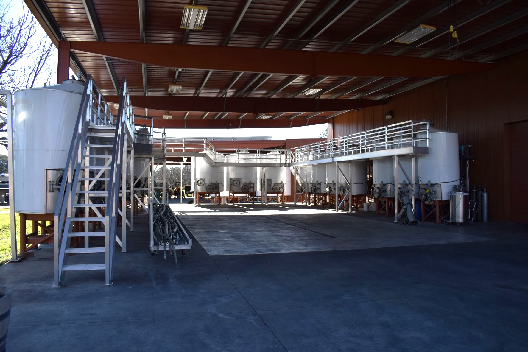 Catwalks at Jeff Runquist Winery Amador County