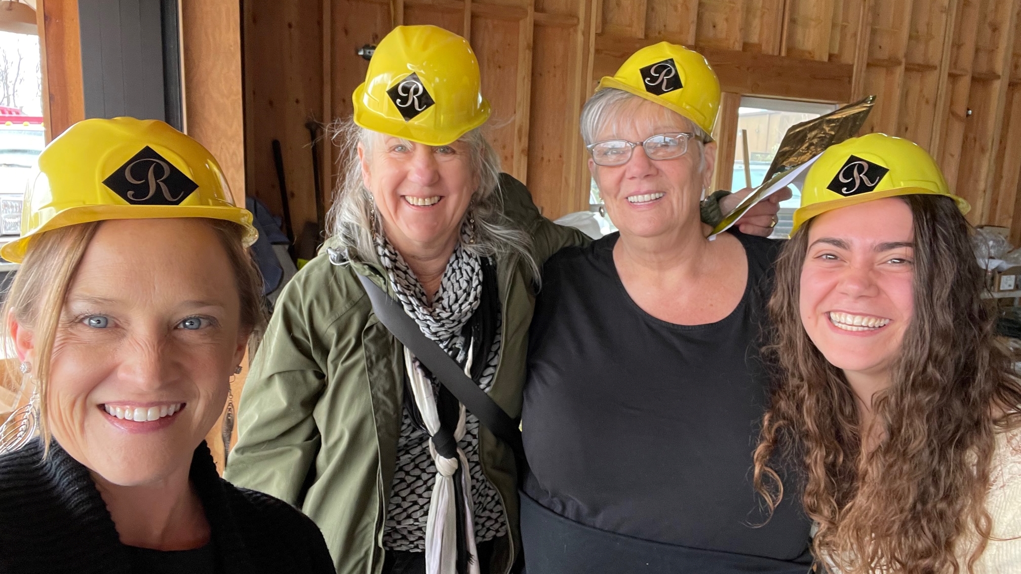 Jeff Runquist Wines team at the construction of the tasting room