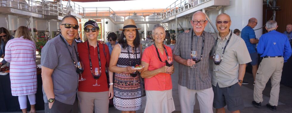 Guests enjoying wine at Jeff Runquist Wines' Annual Wine Club BBQ